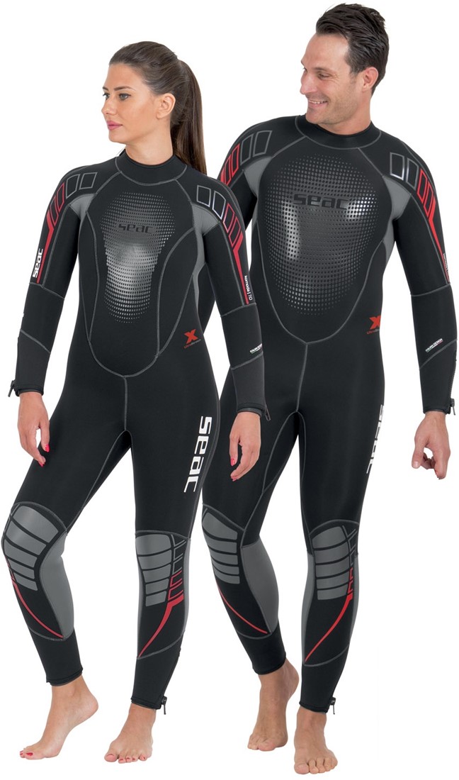 Seac Komoda Man, Ultra Comfortable Scuba Diving Wetsuit in mm Superelastic Neoprene, Rear Zip