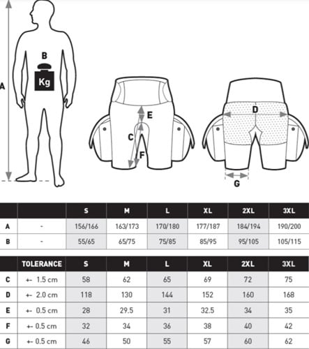 Mares_maattabel_Tec_Shorts
