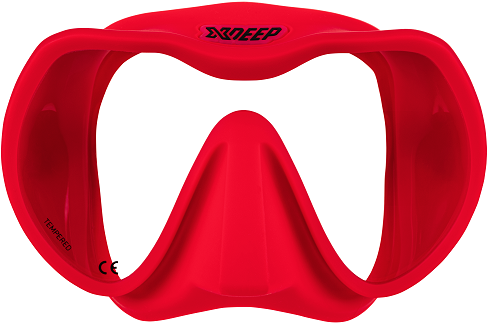 XDEEP Radical Dive Mask L-size - red