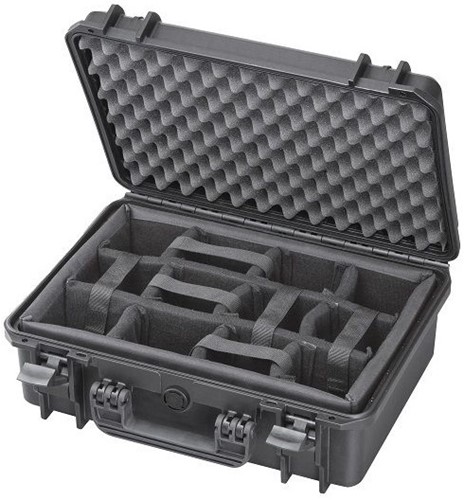 Max Case MAX 430 Black padded dividers 426 x 290 x 159 mm