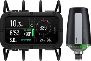 Suunto Nautic met Bungee cord en tankpod Duikcomputer