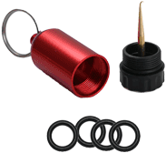 Keychain o-ring tank with pick