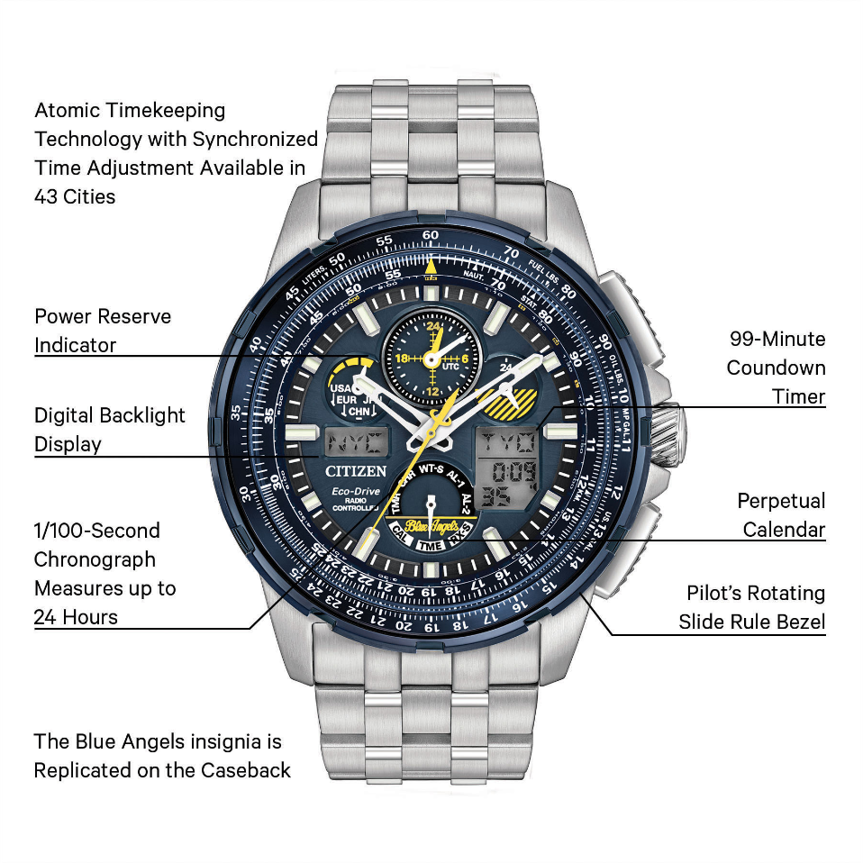 Citizen Radio Controlled JY8058-50L SkyHawk Horloge bij sublub