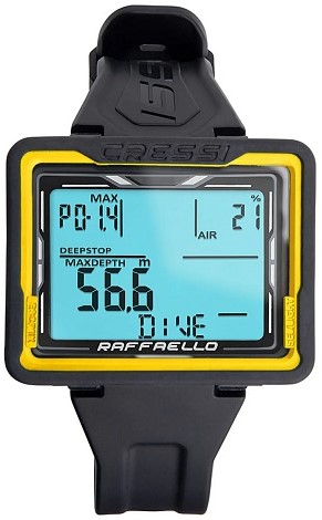 Cressi Raffaello Diving Computer Black/Yellow