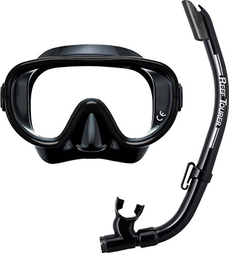 Reeftourer RC0108 BK/BK Mask Snorkel Set 1W