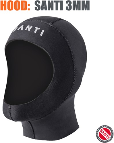 Santi Neoprene Hood 3mm Duikkap