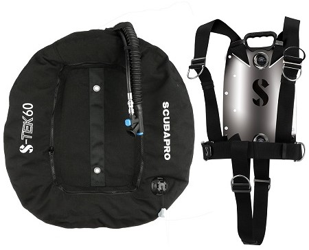 Scubapro S-Tek Pure Harness Ss +  S-Tek Donut 60 Wing