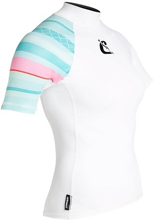 Cressi Shield Lady White/Aquamarine Rash Guard -2
