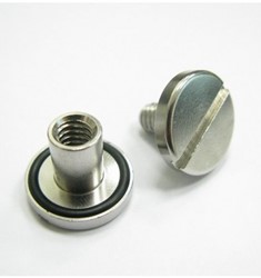 Tecline Stalen Bout + Moer Met O-Ring Kort (10 mm)