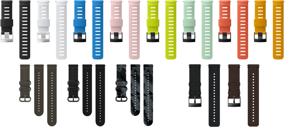 Suunto 24mm Dive 1 Silicone Strap Kit D5 Blauw/Zwart M bij sublub