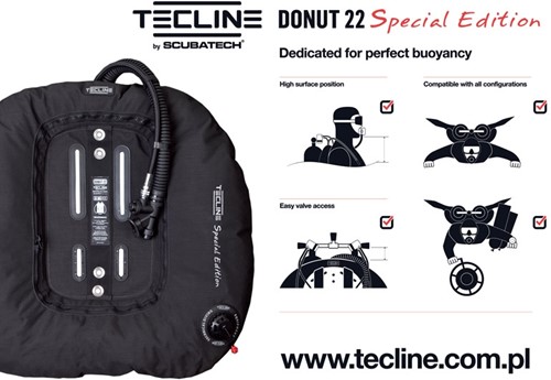Tecline Donut 22 Special Edition / Comfort Harnas Twin Tank Wing + Loodzakken (Rood)-2