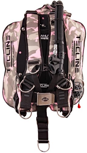 Tecline Peanut 16 / Comfort Harnas Single Tank Wing Vrouw (Camo Roze)