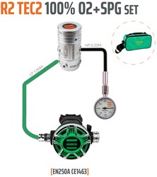 Tecline R2 O2 schoon / Tec2 O2 Nitrox Stage Automatenset Met Manometer (M26)