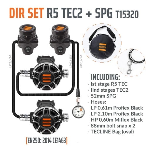 Tecline R5 / Tec2 DIR Automatenset Met Manometer