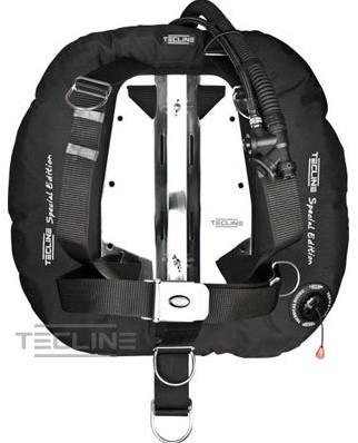 Tecline Donut 22 Special Edition / Verstelbaar DIR harnas Twin Tank Wing (Zwart)