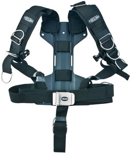 Tecline Comfort Harnas Met Standaard Webbing + 3mm Aluminium Backplate H" Mini"