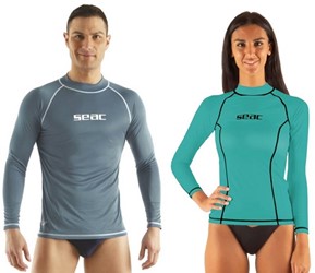 Seac T-Sun Long Tiffany and grey Rash Guard