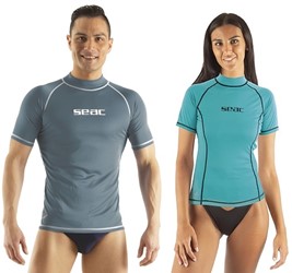 Seac T-Sun Short Tiffany and Grey Rash Guard