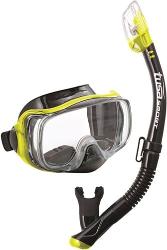 Tusa Uc-3325 Bk/Fy Mask & Snorkel Set