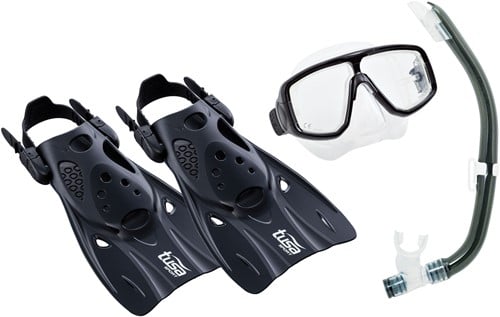 Tusa Up-0101 Bk/Bk L Mask, Snorkel, Fin  Set
