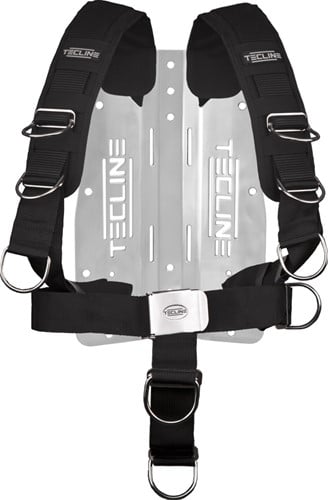 Harness TecLine Comfort (adjustable) standardc webbing - incl. aluminum backplate (weight 1650g)